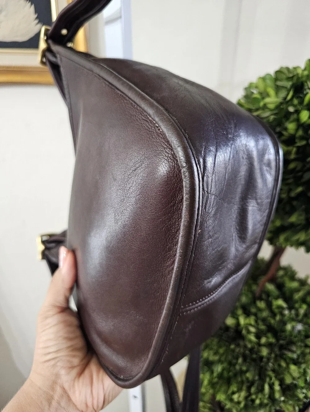 Vintage Coach Janice Legacy bag 9950 rich brown leather and brass hardware